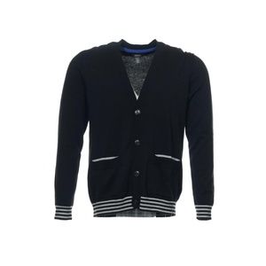 Kenneth Cole Reaction Black Striped Cardigan Sweat